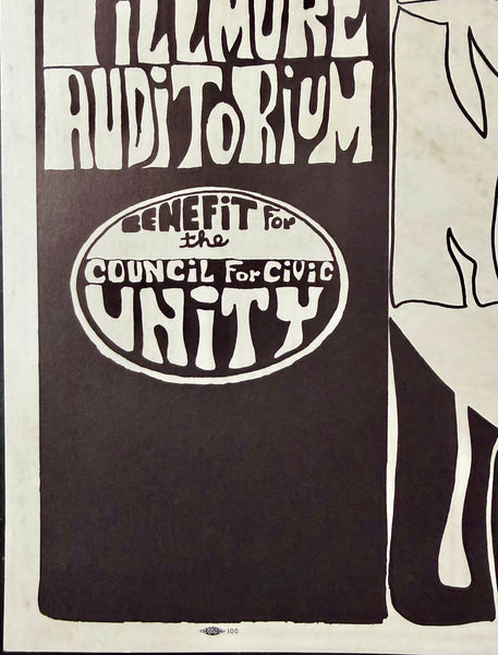 AUCTION - AOR 2.73 - Grateful Dead - Sly & The Family Stone - 1967 Benefit Poster - Excellent