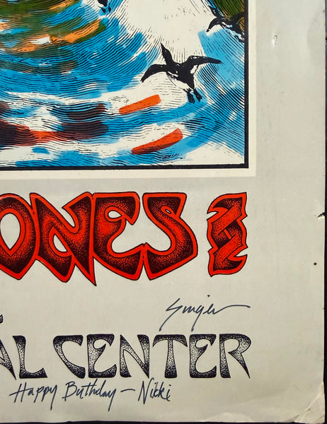 AUCTION - AOR 4.147 - The Rolling Stones - David Singer Signed - 1973 Poster - Hawaii - Very Good