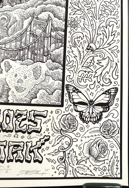AUCTION - Dead & Company - San Francisco '25 - Keyline Black & White - Edition of 20 - Emek - Near Mint