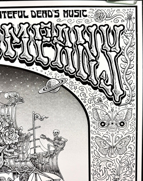 AUCTION - Dead & Company - San Francisco '25 - Keyline Black & White - Edition of 20 - Emek - Near Mint