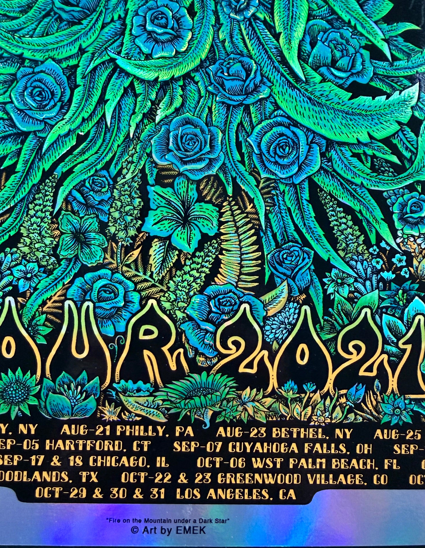 AUCTION - Dead & Company - Summer Tour '21 - Green Foil Variant