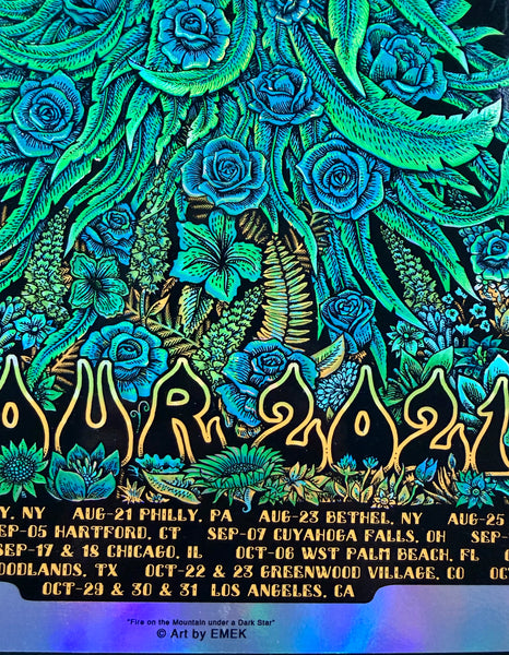 AUCTION -  Dead & Company - Summer Tour '21 - Green Foil Variant -  Edition of 25 - Emek - Mint