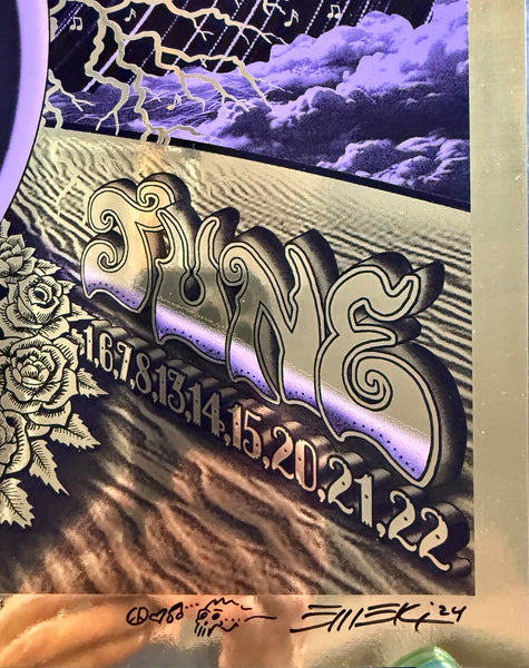 AUCTION - Dead & Company - Las Vegas '24 - Gold Foil - Edition of 25 - Emek - Mint
