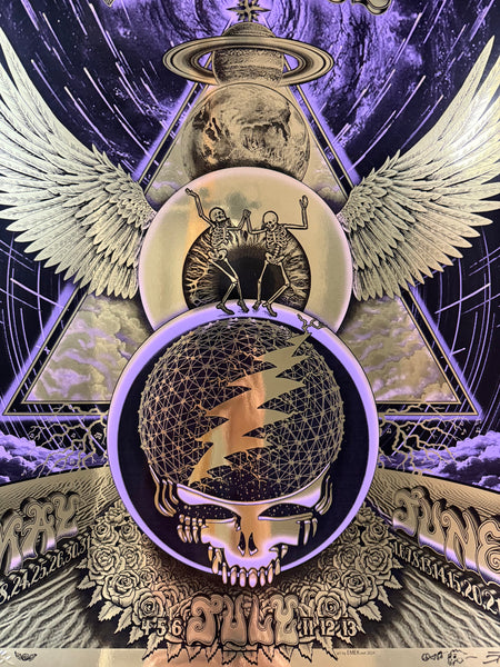 AUCTION - Dead & Company - Las Vegas '24 - Gold Foil - Edition of 25 - Emek - Mint