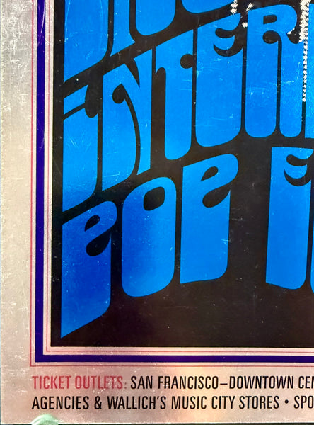 AUCTION - AOR 3.5 - Monterey Pop Festival - Jimi Hendrix/Janis Joplin - 1967 Poster - Monterey Fairgrounds - Excellent