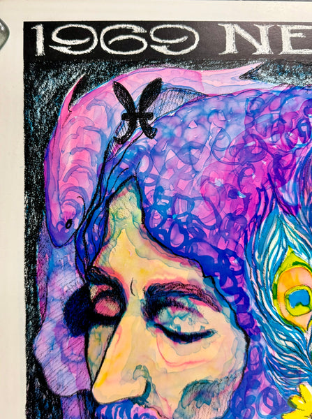 AUCTION - BG-209 - Santana/Jefferson Airplane - Double-New Year's Eve - 1969 Poster - Fillmore West/Winterland - Near Mint Minus