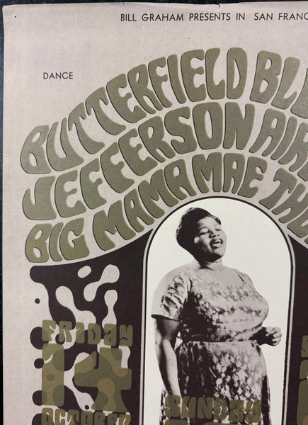 AUCTION - BG-31 - Butterfield Blues Band - Jefferson Airplane - Wes Wilson - 1966 Poster - Fillmore Auditorium - Very Good