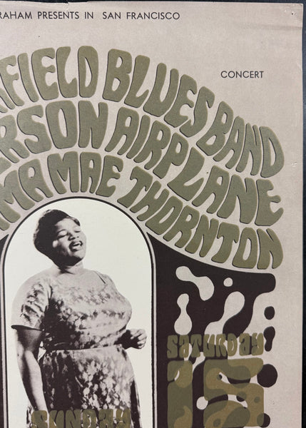 AUCTION - BG-31 - Butterfield Blues Band - Jefferson Airplane - Wes Wilson - 1966 Poster - Fillmore Auditorium - Very Good