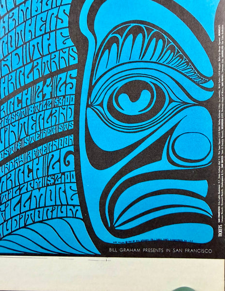 AUCTION - BG-56 -  Moby Grape - Wes Wilson - 1967 Uncut Sheet Poster/Cards - Near Mint