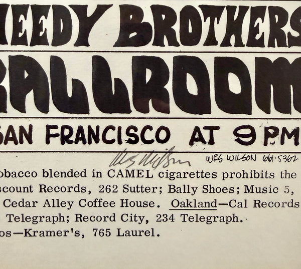 FD-12 - Grateful Dead - Wes Wilson SIGNED - 1966 Poster - Avalon Ballroom - CGC Graded 9.8 - SF Rock Posters & Collectibles