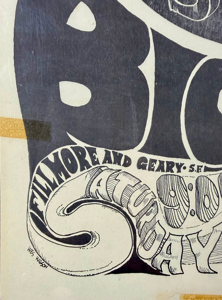 FD-1 -  Jefferson Airplane - "A Tribal Stomp" - Wes Wilson - 1966 Poster - Fillmore Auditorium - CGC Graded 7.0