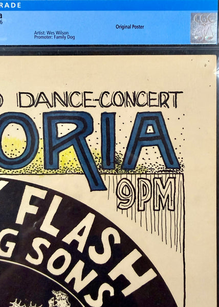 FD-7 - "Euphoria" - Daily Flash - Wes Wilson - 1966  Poster - Avalon Ballroom - CGC Graded 7.0