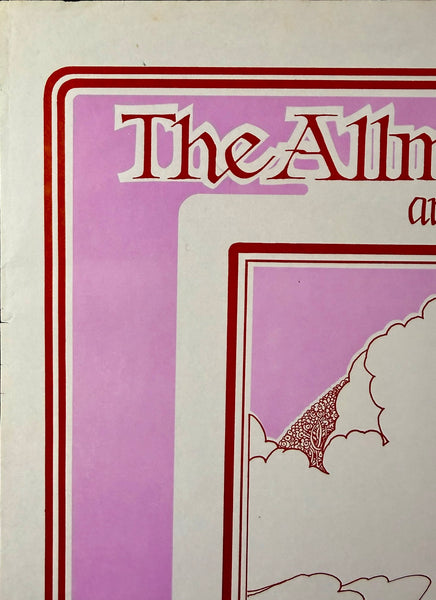 AUCTION - Allman Brothers - Duane Allman - Bill Narum - 1971 Poster - Dallas TX -  Excellent
