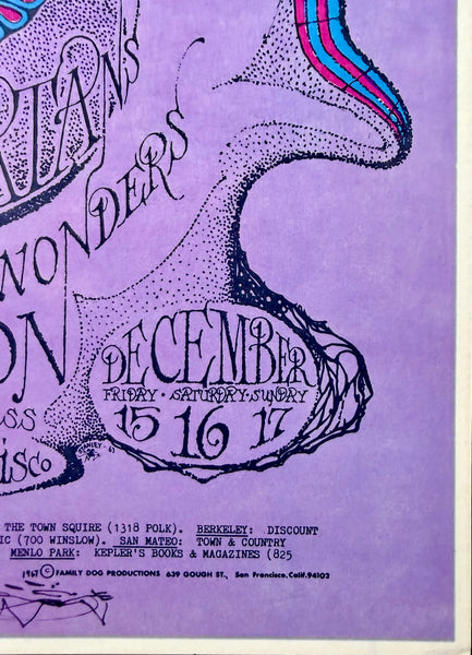 AUCTION -  FD-96 - Quicksilver Messenger Service - Mouse Signed - 1967 Poster -  Avalon Ballroom - Near Mint