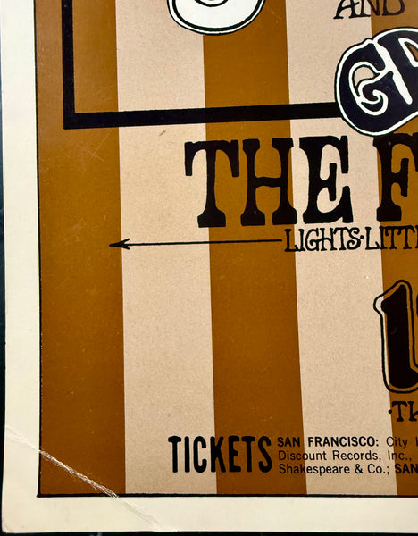 AUCTION - BG-177 - The Byrds - Randy Tuten Signed - 1969 Poster - Fillmore West - Excellent