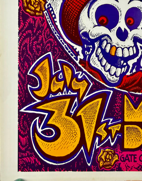 AUCTION - AOR 4.159 - Grateful Dead - 1982 Poster - Austin, TX "Manor Downs" - Excellent