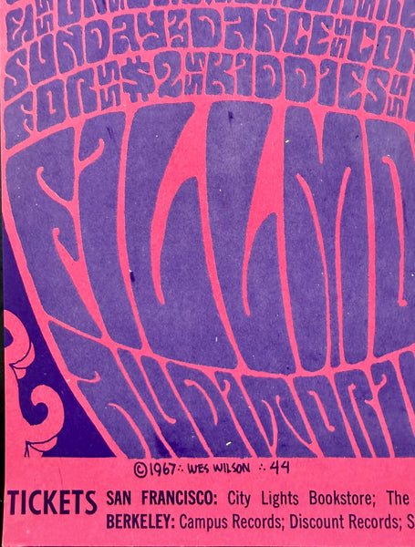 AUCTION -  BG-44 - The Doors - Wes Wilson - 1967 Poster - Fillmore Auditorium - Near Mint Minus