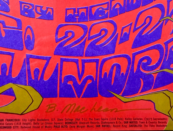 AUCTION - BG-79 - Cream - Eric Clapton - Bonnie MacLean Signed - 1967 Poster - Fillmore Auditorium -  CGC Graded 9.6