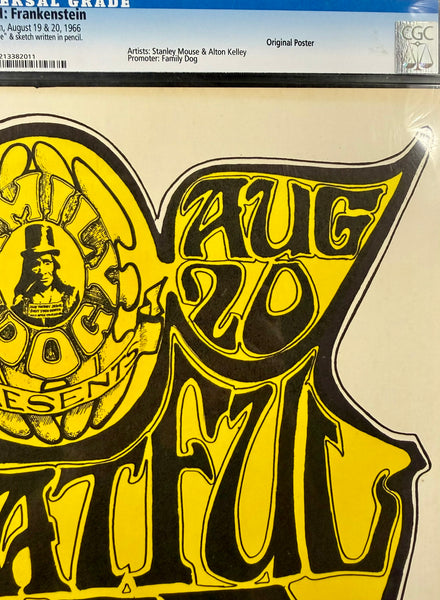 AUCTION -  FD-22 - Grateful Dead - Mouse & Kelley SIGNED - 1966 Poster - Avalon Ballroom - CGC Graded 9.2