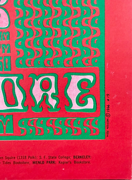 AUCTION - BG-35 - Muddy Waters - Wes WIlson - 1966 Poster - Fillmore Auditorium - Near Mint Minus - SF Rock Posters & Collectibles