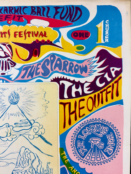 AUCTION - "Ancestral Spirits Festival" - 1967 Poster - California Hall  - Excellent