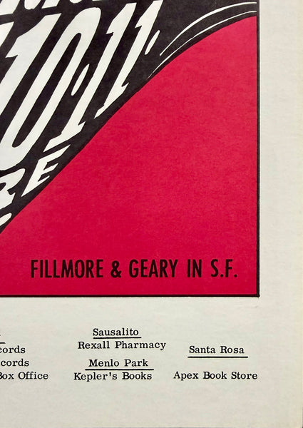 AUCTION - BG-10 - Jefferson Airplane - Great Society - Wes Wilson - 1966 Poster - Fillmore Auditorium - Excellent - SF Rock Posters & Collectibles