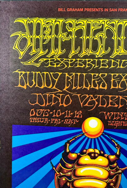 AUCTION - BG-140 - Jimi Hendrix Experience - Rick Griffin - 1968 Poster - Winterland - Excellent - SF Rock Posters & Collectibles