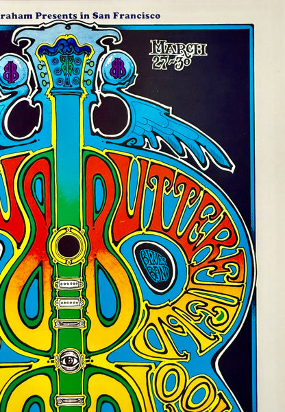 AUCTION - BG-166 - Butterfield Blues Band - Greg Irons - 1969 Poster - Fillmore West - Mint