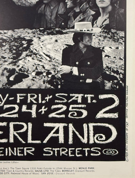 AUCTION - BG-197 -  Grateful Dead - Jefferson Airplane - Bonnie MacLean - 1969 Poster - Winterland - Near Mint