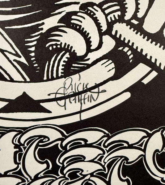 AUCTION - Grateful Dead - Blue Cheer - Rick Griffin Signed - 1968 Poster - Shrine Los Angeles - Near Mint Minus