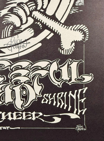 AUCTION - Grateful Dead - Blue Cheer - Rick Griffin Signed - 1968 Poster - Shrine Los Angeles - Near Mint Minus