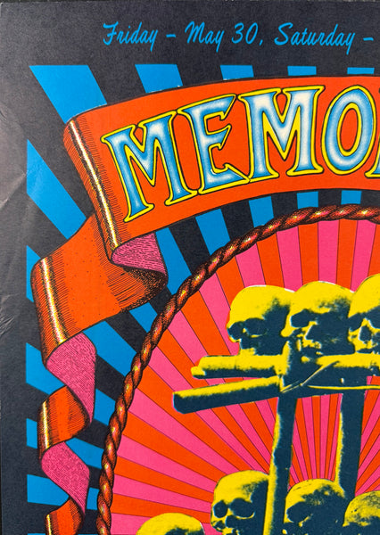AUCTION - AOR 2.160 - Grateful Dead - "Memorial" -  Alton Kelley - 1968 Poster - Excellent