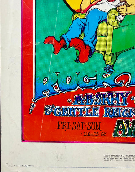 AUCTION - AOR 2.29 - Moby Grape - Greg Irons - 1969 Poster - Avalon Ballroom - Very Good