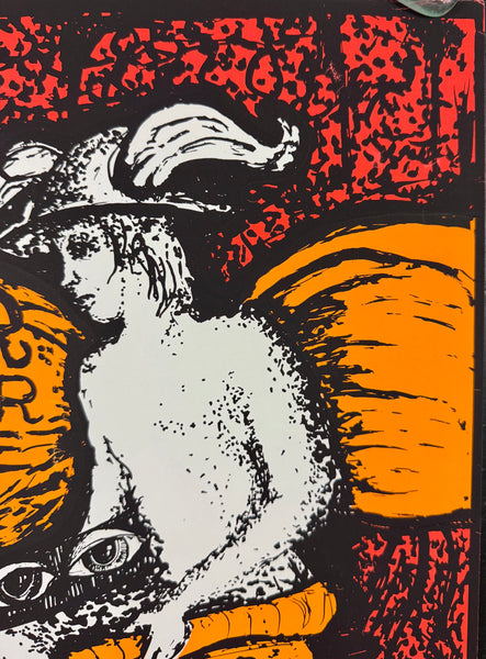 AUCTION - AOR 4.161 - Grateful Dead - 1970 Day-Glo Poster - Panther Hall Texas - Near Mint