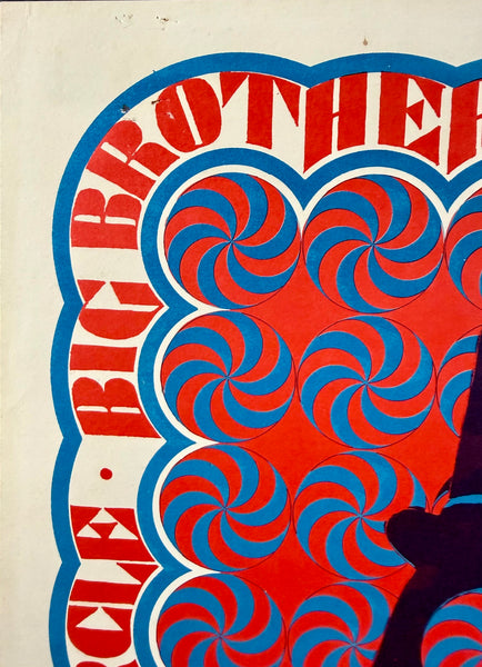 AUCTION - FD-38 - Big Brother w/Janis Joplin - Victor Moscoso - 1966 Poster - Avalon Ballroom -  Excellent