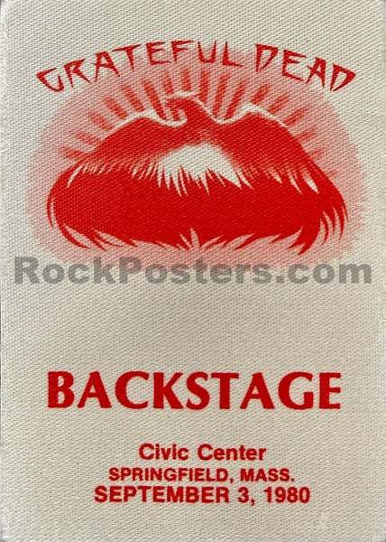 AUCTION - Grateful Dead - Vintage Backstage Passes -  1980-82  - Lot of 6 - Multi Venues - Excellent