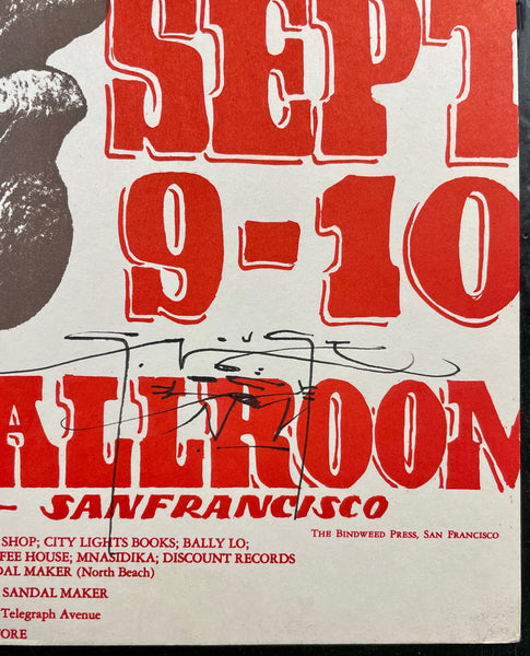 AUCTION - FD-25 - Great Society - Quicksilver Messenger - Stanley Mouse Signed - 1966 Poster - Avalon Ballroom - Near Mint Minus