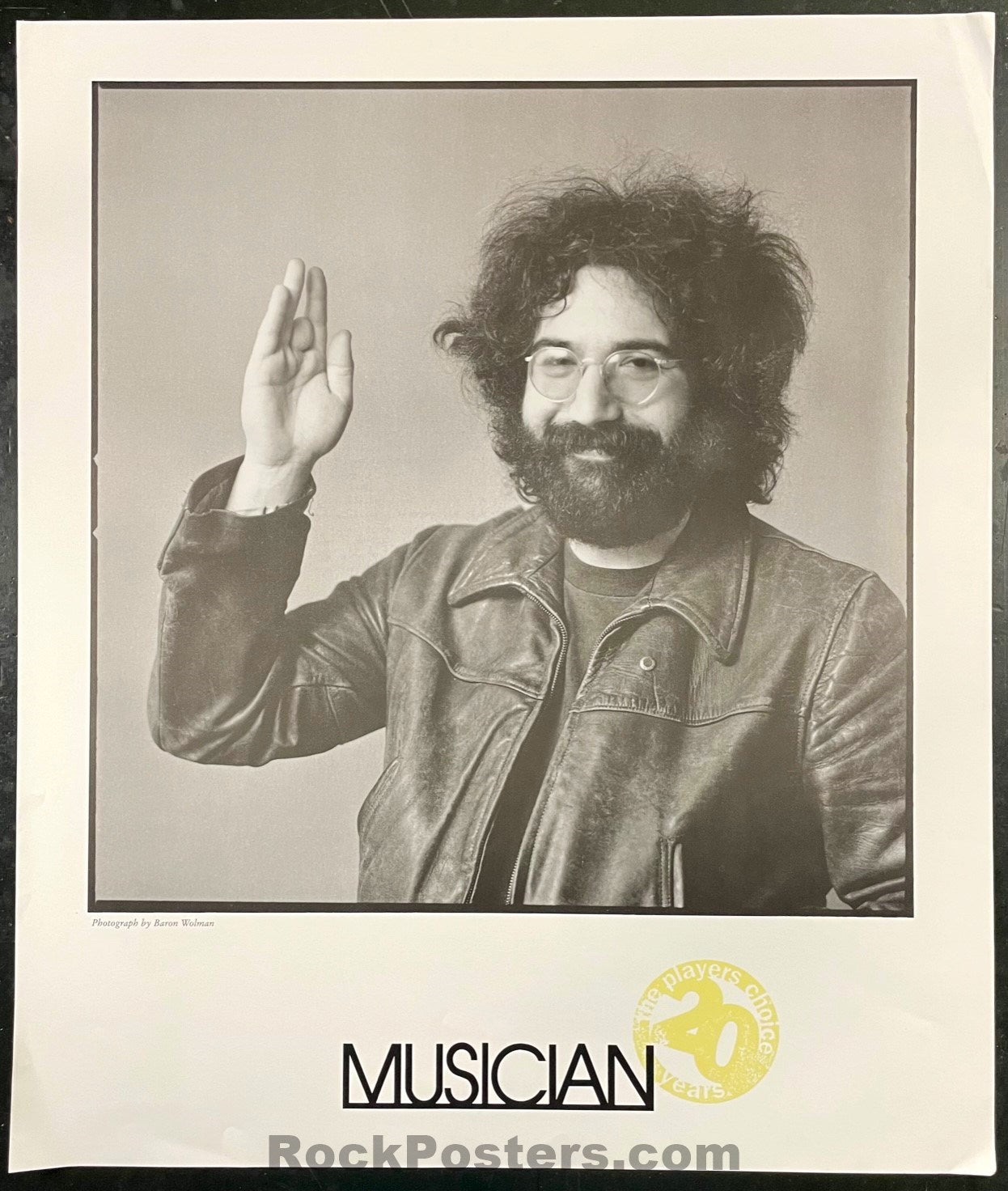 AUCTION - Jerry Garcia - Musician Magazine - 20th Anniversary - Baron Wolman - 2006 Poster - Excellent