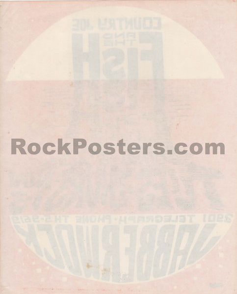 AUCTION - AOR 2.286 - Country Joe & the Fish - 1966 Handbill - Jabberwock - Excellent