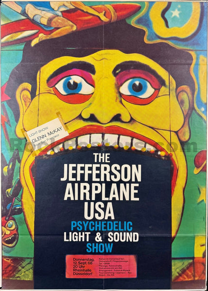 AUCTION - Jefferson Airplane - Gunther Kieser - 1968 Poster - Germany - Very Good