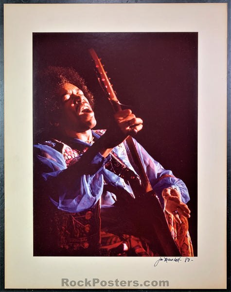 AUCTION - Jimi Hendrix - Concert Photograph - Jim Marshall Signed - Excellent