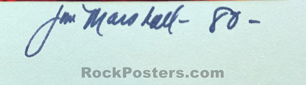 AUCTION - Jimi Hendrix - Concert Photograph - Jim Marshall Signed - Excellent