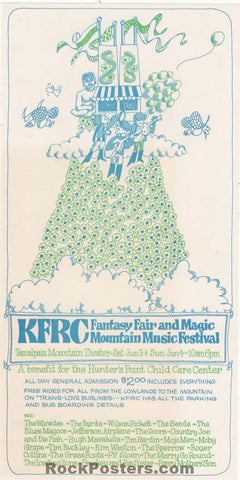 AUCTION - AOR 2.320 - The Doors - Seeds/Moby Grape - Magic Mtn. Festival - 1967 Handbill - Near Mint Minus