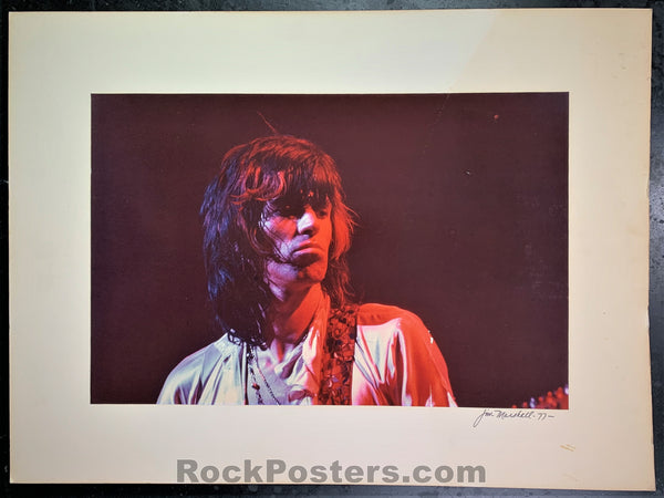 AUCTION - Rolling Stones - Keith Richards - Jim Marshall Signed - 1975 Concert Photograph - Excellent