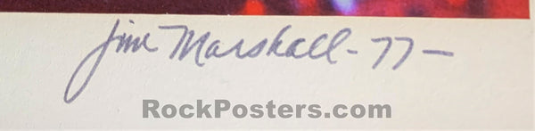 AUCTION - Rolling Stones - Keith Richards - Jim Marshall Signed - 1975 Concert Photograph - Excellent