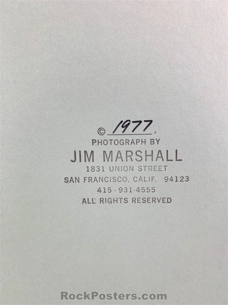 AUCTION - Rolling Stones - Mick Jagger - Jim Marshall Signed - 1977 Photograph - Excellent