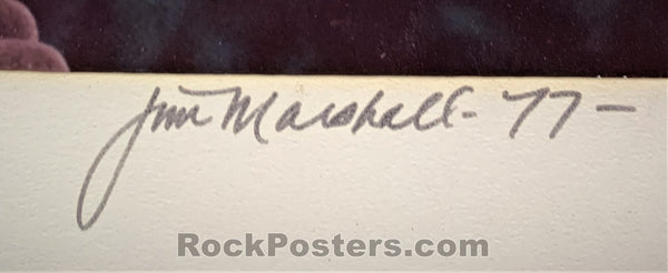 AUCTION - Rolling Stones - Mick Jagger - Jim Marshall Signed - 1977 Photograph - Excellent