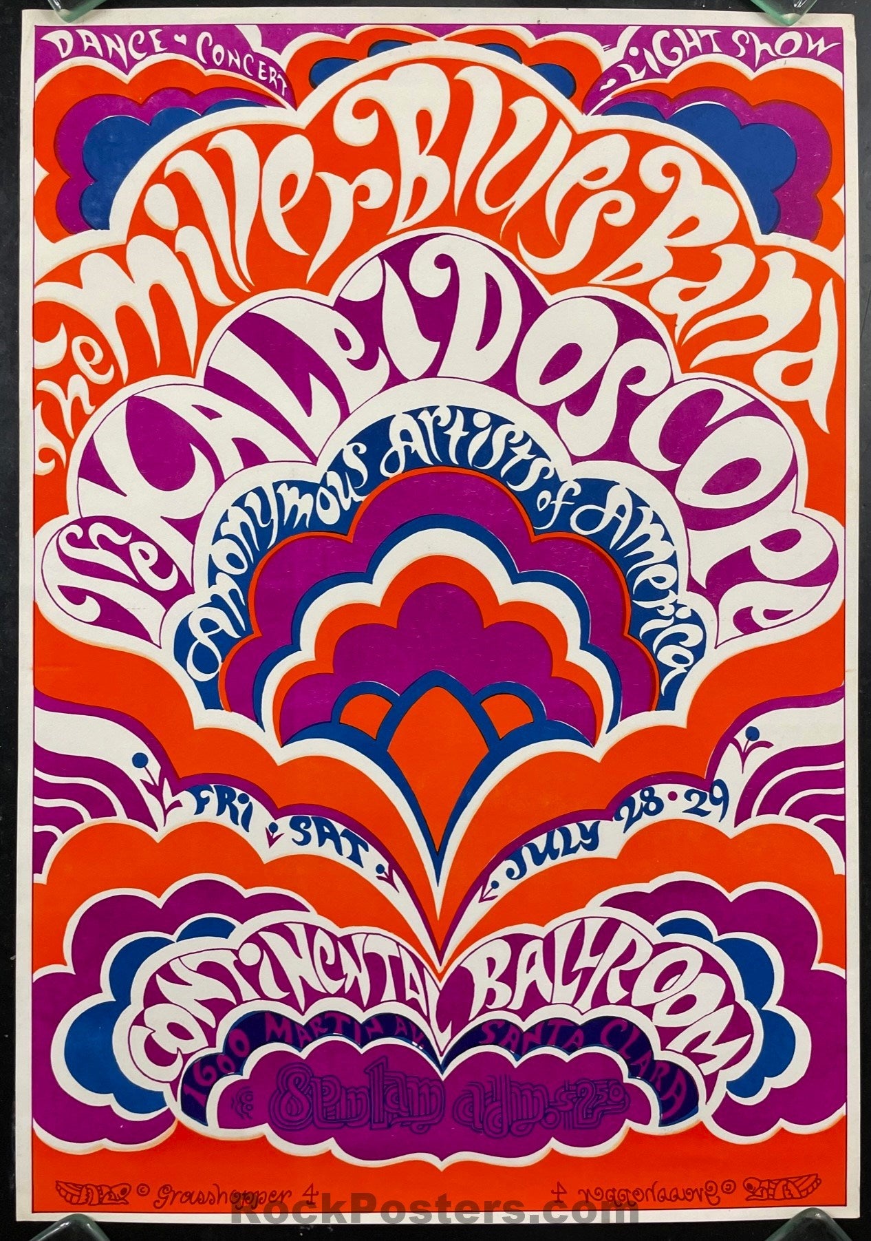 AUCTION - Steve Miller - 1967 Poster - Continental Ballroom - Santa Clara CA - Excellent