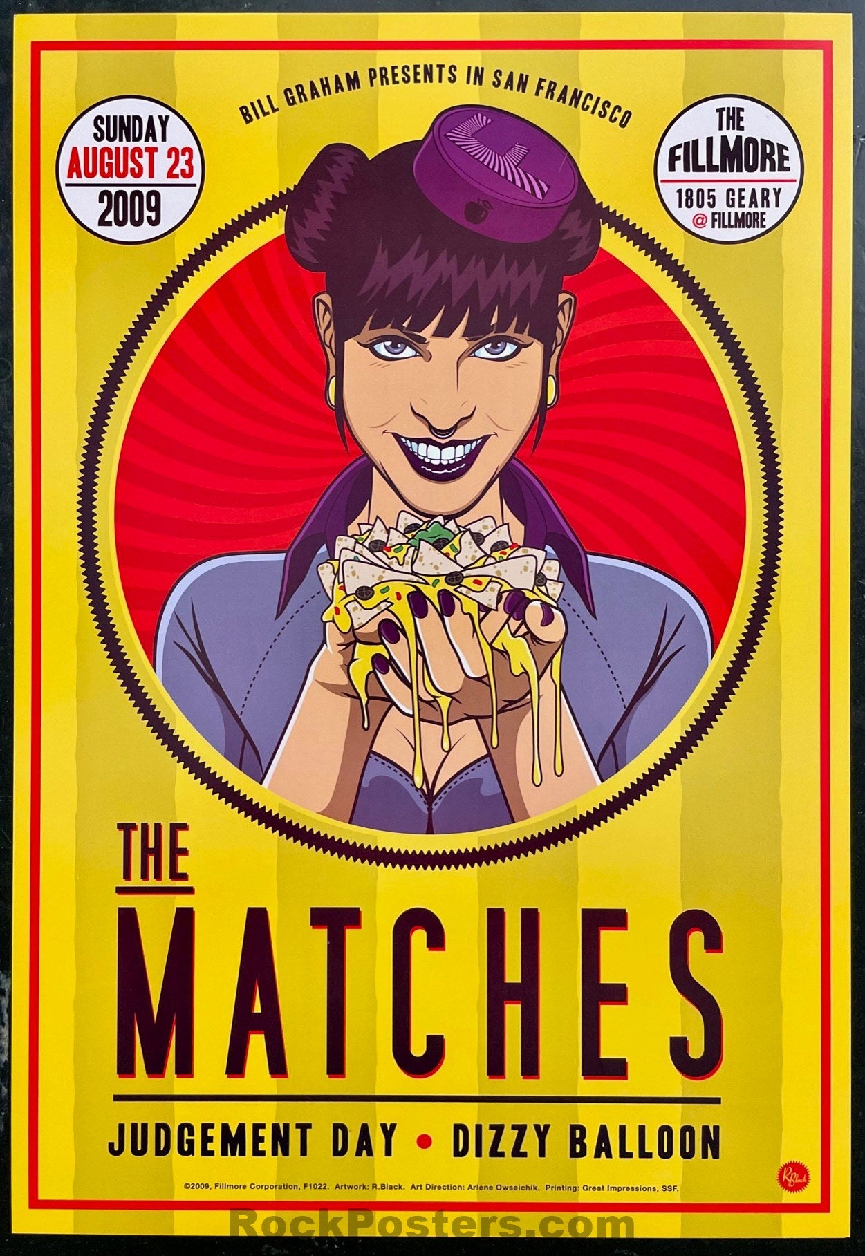 NF-1022 - The Matches - 2009 Poster - The Fillmore - Near Mint