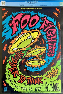 NF-195 - Foo Fighters - 1995 Poster - The Fillmore - CGC Graded 10 GEM MINT